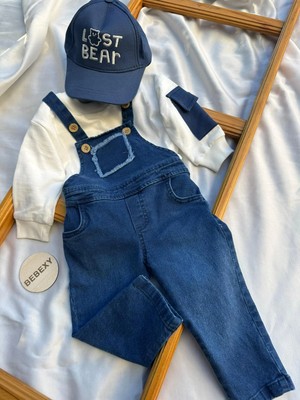 bebexy Şapkalı Lacivert Jean Tulum & Salopet