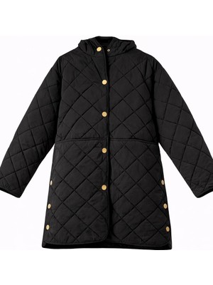 JOOQSTORE Çıtçıt Düğmeli Kapitone Mont