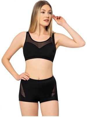 Markahit Argisa Tüllü Transparan Şortlu Bikini