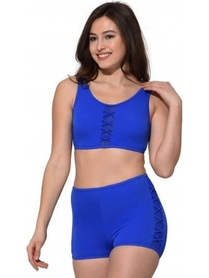 Markahit Argisa Tüllü Detaylı Şortlu Bikini