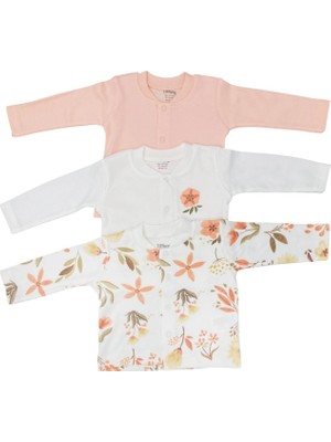 Tiffany Baby Kız Bebek Flower Garden 3'lü Hırka Set Ekru 15027