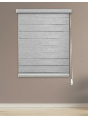 Perdego Gelincik Serisi Kırçıllı Gri Renk - Yüksek Kaliteli Bambu Zebra Perde