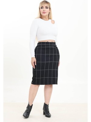 Modayız Esnek Büyük Beden Etek 44E-2749