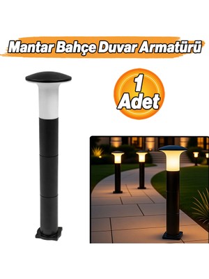 Badem10 Mantar Set Üstü Bahçe Duvar Armatürü 80 cm Aplik Modern Dış Mekan Aydınlatma Bahçe Duvar Lambası