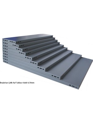 Rafburada 5 Adet Galvaniz Çelik Raf Tablası - Depo, Arşiv, Kiler, Dosya, Market Rafı - 31x75 cm-0.70 mm