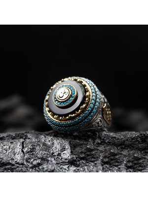 Canka İslam Usta Tasarımı İhtişam Gümüş Erkek Yüzük