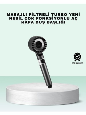 Zero Land Lvsqvr Aç Kapa Tuşlu Filtreli Duş Başlığı Yeni Nesil Tasarım
