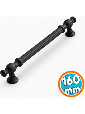 Nzb Mobilya Mutfak Dolabı Çekmece Dolap Kapak Kulpu Kulbu Siyah (160 Mm-16.0 Cm) Metal Kulpları