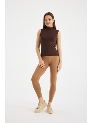 Klc Fashion Kadın kahve Kolsuz Body