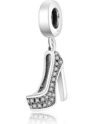 Kumi Bileklik Ve Kolye Için Ayakkabı Sallantılı Gümüş Kaplama Charm