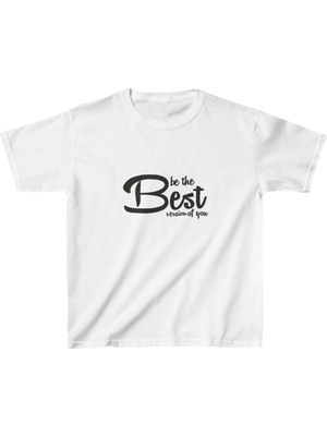 Velmora Fashion Unisex Çocuk Baskılı T-Shirt - Beyaz