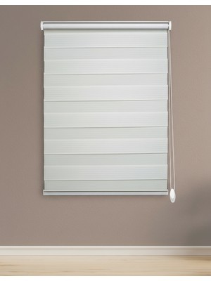 Perdego Şehrazat Serisi  Ekru Renk -  Pileli Zebra Perde