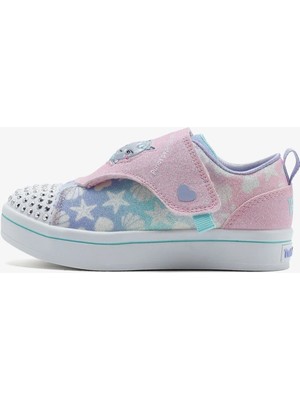 Skechers Twi-Lites-Twinkle Pets Kids Light Sneaker Cırt Cırtlı Işıklı Sesli Çocuk Ayakkabısı Pembe
