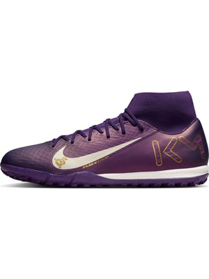 Nike Mercurial Superfly 10 Mbappe Mens Football Shoes Bilekli Erkek Halı Saha Ayakkabısı Mor