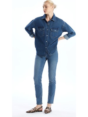 Lc Waikiki Yeni Sezon Yüksek Bel Straight Fit Kadın Jean Pantolon