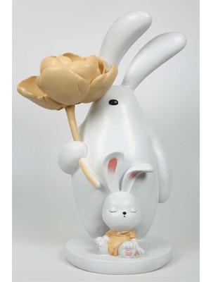 Vitale Turuncu Lotus Tavşan Biblo 85X61 cm AK.KZ0035