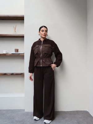 Esra Helvacı Triko Detaylı Eşofman Takım