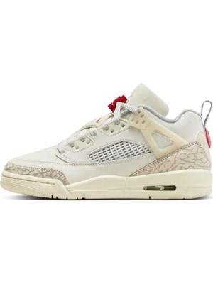 Nike Air Jordan Spizike Low Leather Unisex Sneaker Hakiki Deri Günlük Spor Ayakkabı Krem