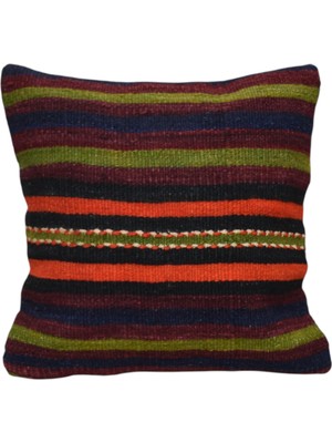 Kilim Antik El Dokuma Dekoratif Kilim Kırlent Yastık Kılıfı 1182 - Yeni - Çok Renkli