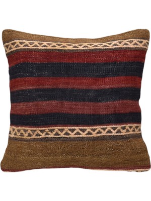 Kilim Antik El Dokuma Dekoratif Kilim Kırlent Yastık Kılıfı 1189 - Yeni - Çok Renkli