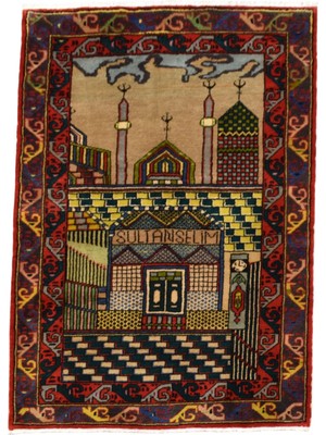 Kilim Antik El Dokuması Yavuz Sultan Selim Konya Mevlana Yün Halı 0758 - Yeni - Çok Renkli