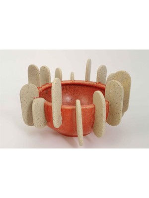 Vitale Seramik Turuncu Işın Meyvelik 28*28*18 cm AK.KD0041