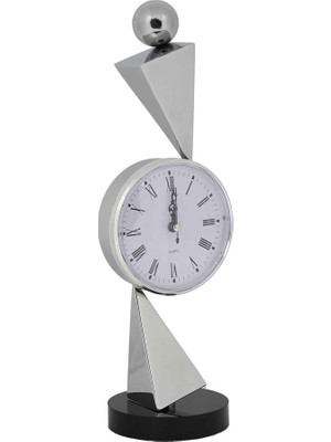 Vitale Night Silver Üçgen Masa Saati 11.5*10*34 cm AK.KU0006