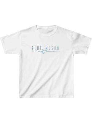 Velmora Fashion Unisex Çocuk Baskılı T-Shirt - Beyaz