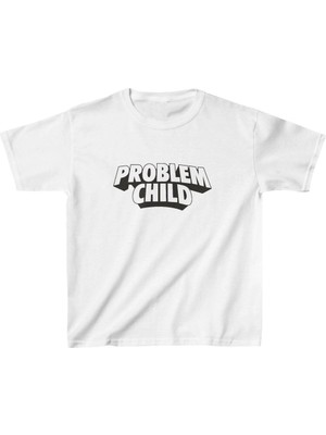 Velmora Fashion Unisex Çocuk Baskılı T-Shirt - Beyaz