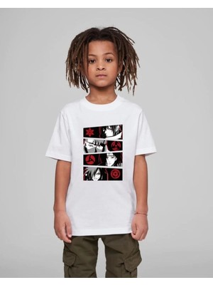 Velmora Fashion Çocuk Unisex Baskılı T-Shirt - Beyaz