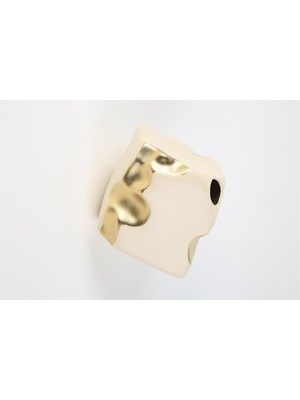 Vitale Krem Seramik Kaya Küp 20*18*18 cm AK.LA0054