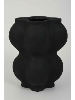 Vitale Lidya Siyah Boğumlu Vazo 18*18*26.5 cm AK.KK0031