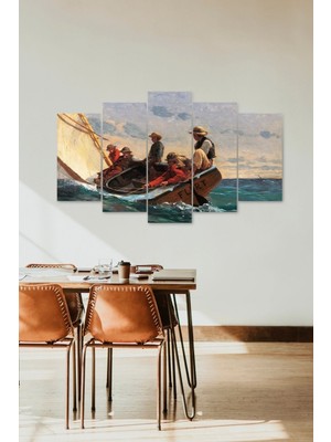 TeknoKapsül Deniz Manzarası 5 Parçalı Mdf Tablo 60 x 100