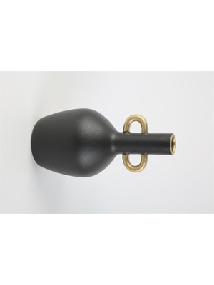 Vitale Siyah Seramik Kulplu Küp 15*15*30 cm AK.LA0043