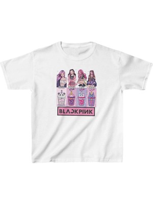 Velmora Fashion Unisex Çocuk Baskılı T-Shirt - Beyaz