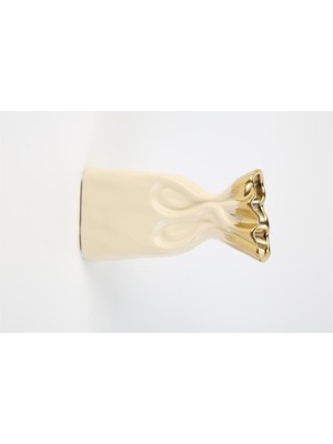 Vitale Krem Seramik Buket Vazo 10*7*20 cm AK.LA0062