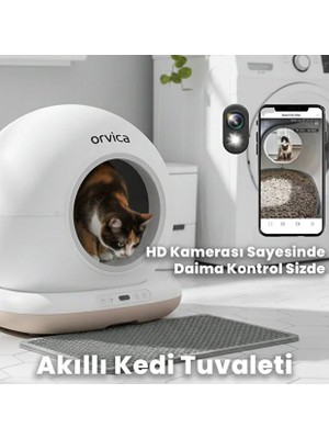 Ttt Orvica HD Kameralı Akıllı Kedi Tuvaleti Uzaktan Kontrol ve Hijyenik Kullanım İçin Tasarlandı