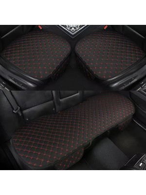 Rebols Tay Tüyü Cepli Oto Koltuk Minder Seti - Koltuk Koruma Kılıfı (3'lü Set)