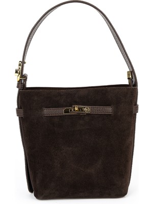 Ziya, Kadın Hakiki Deri Omuz ve El Çantası 153979Z5021 Kahve