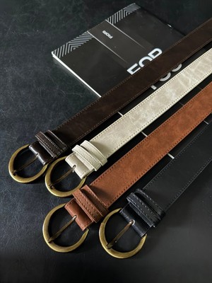 Fiori Oval Tokalı Antik Kadın Pantolon Kemeri, Ceket Kemeri, Gömlek Kemeri, Elbise Kemeri