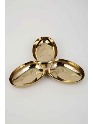 Vitale Volkan Gold 3 Lü Çerezlik 22*22*23 cm MTFK.0191