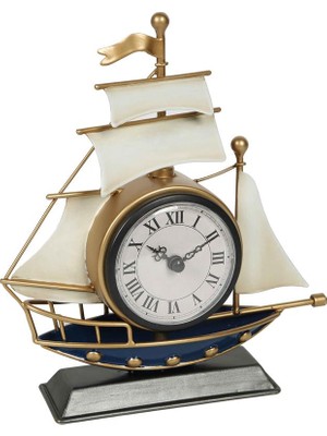 Vitale Beyaz Yelkenli Masa Saati 20*6*22.5 cm AK.KN0018