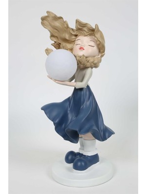 Vitale Polyester Mavi Rüzgarlı Kız 43X18 cm AK.KZ0070