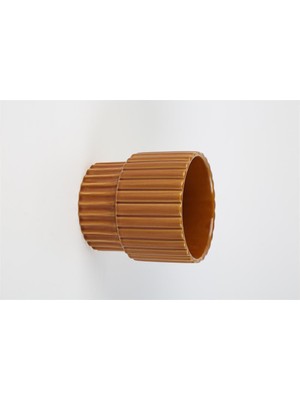 Vitale Seramik Kahve Saksı 15*15*15.4 cm AK.LB0023