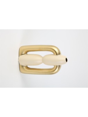 Vitale Krem Küçük Seramik Vazo 16*6*21 cm AK.LA0040