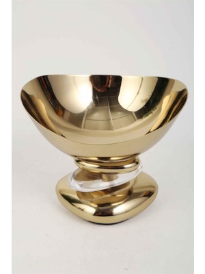 Vitale Volkan Gold Çerez Kasesi 13*12*10 cm MTFK.0189