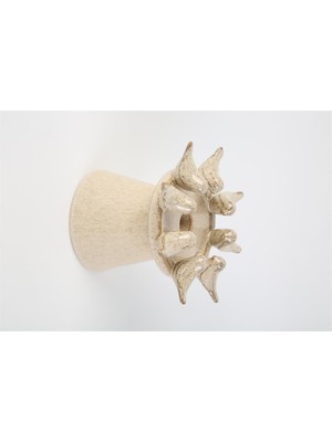 Vitale Seramik Kuşlu Mumluk 18*18*14 cm AK.LB0029