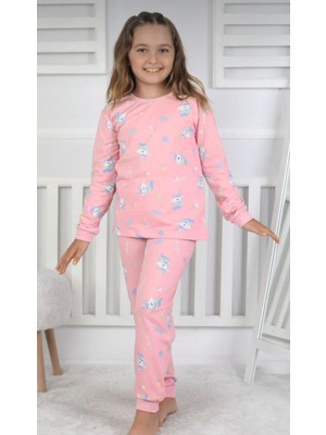 Kız Çocuk Unicorn Desen Pijama Takımı