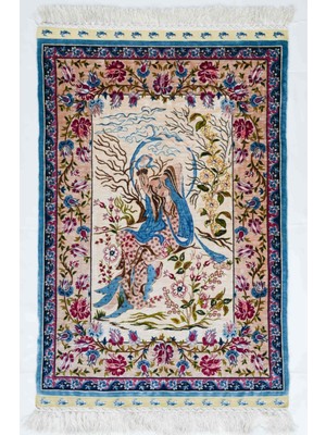 Kilim Co. Dans Eden Kız Motifli Saf Ipek El Dokuma Duvar Halısı (60X90 Cm)