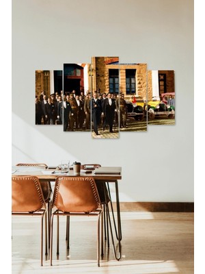 TeknoKapsül Atatürk Tbmm 5 Parçalı Mdf Tablo 60 x 100